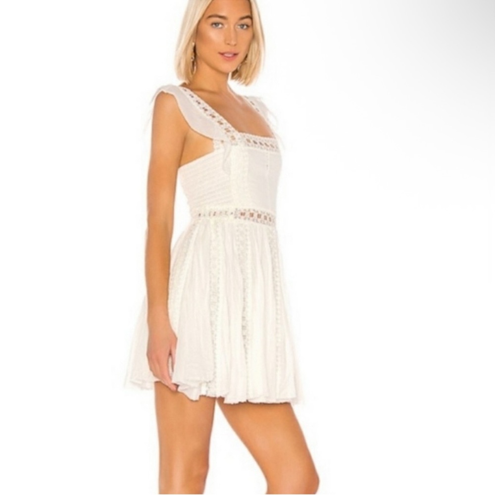 Free People White Verona Mini Dress
